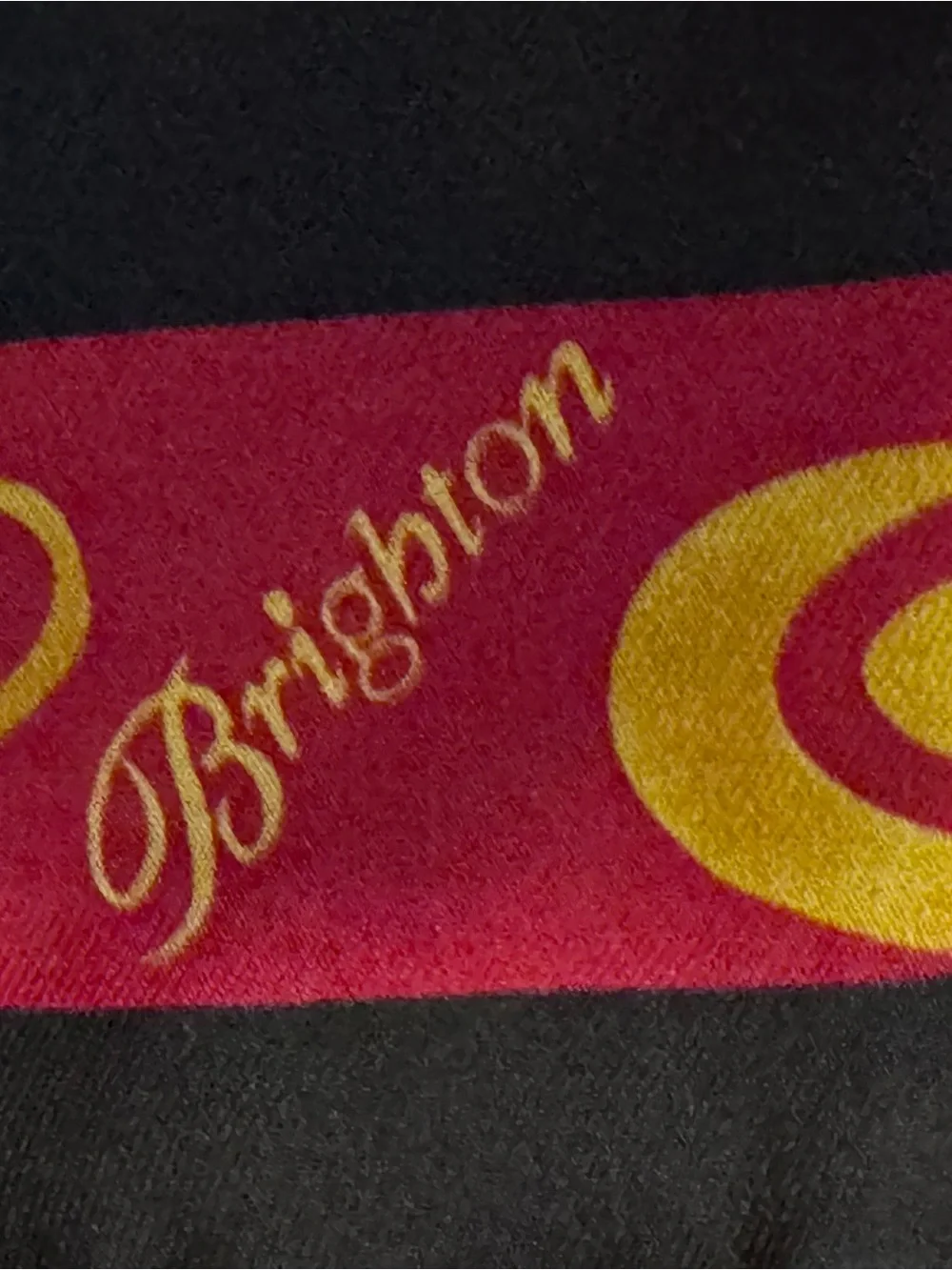 Brighton 100% Silk Scarf,  Black & Red Women’s Bag and Accessories Pattern